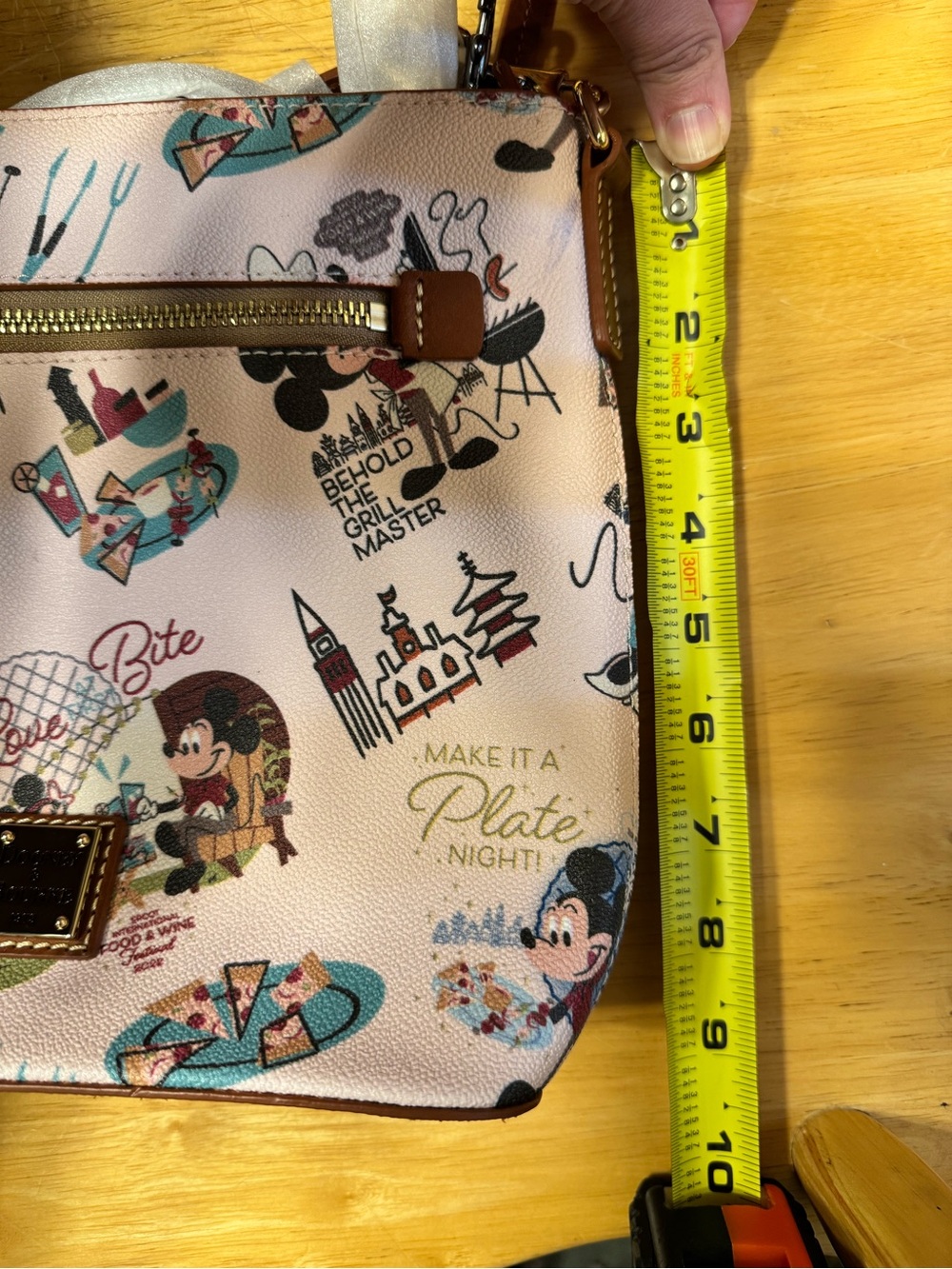 Dooney & Bourke Pink Multicolor Disney Travel Print Crossbody - Picture 5 of 8